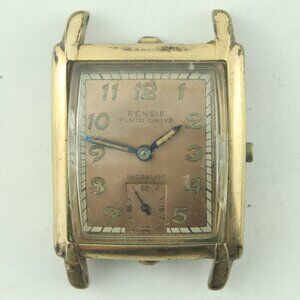 Vintage Rensie Fluid Drive Men's Mechanical Wristwatch Peseux 170 Military Style